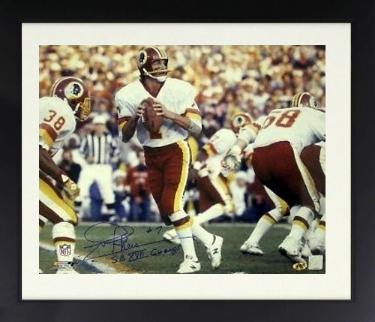 Joe Theismann Autographed Washington NFL Licensed 16 x 20 Photograph with SBXVII Champs Custom Framing- COA-Powers Sports Memorabilia
