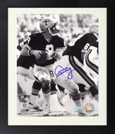 Archie Manning Autographed New Orleans Saints NFL 16 x 20 Photograph B&W Custom Framing- Steiner Hologram-Powers Sports Memorabilia