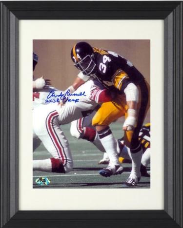 Andy Russell Autographed Pittsburgh Steelers 8 x 10 Photograph 2X SB Champs Custom Framing- MAB Hologram (Super Bowl)-Powers Sports Memorabilia