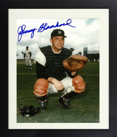 Johnny Blanchard Autographed New York Yankees 8 x 10 Photograph Custom Framing- COA-Powers Sports Memorabilia
