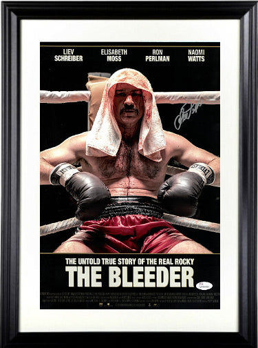 Chuck Wepner Autographed The Bleeder 11x17 Movie Poster Custom Framing- JSA Hologram (boxing/movie/entertainment)-Powers Sports Memorabilia