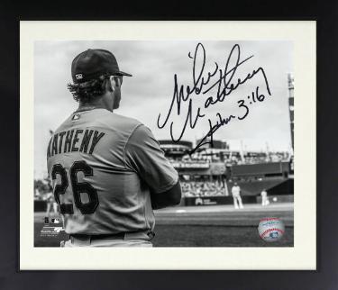 Mike Matheny Autographed St. Louis Cardinals MLB Licensed 8 x 10 Photograph Custom Framing with John 3:16 - COA-Powers Sports Memorabilia