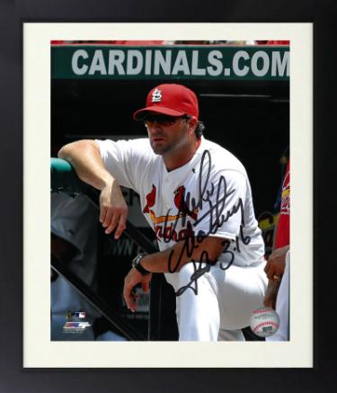 Mike Matheny Autographed St. Louis Cardinals MLB Licensed 8 x 10 Photograph Custom Framing with John 3:16 - COA - CTBL_f22640-Powers Sports Memorabilia