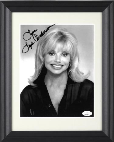 Loni Anderson Autographed B&W 8 x 10 Photograph Love Custom Framing- JSA #DD32867 (WKRP)-Powers Sports Memorabilia