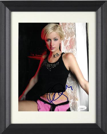 Paris Hilton Autographed 8 x 10 Photograph very minor ding Custom Framing- JSA #DD39237-Powers Sports Memorabilia