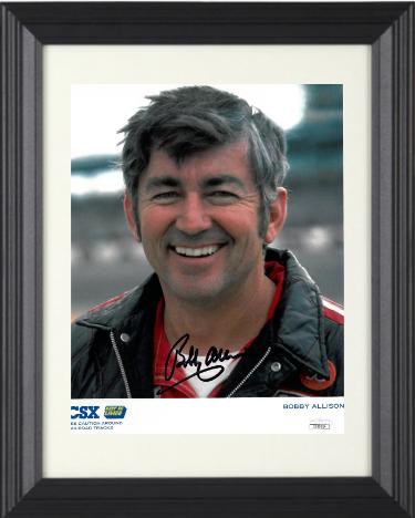 Bobby Allison Autographed NASCAR CSX 8 x 10 Photograph Custom Framing- JSA Hologram #DD39314-Powers Sports Memorabilia