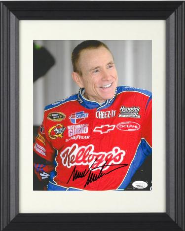Mark Martin Autographed NASCAR 8 x 10 Photograph Custom Framing- JSA #DD48000-Powers Sports Memorabilia