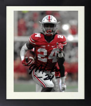 Malik Hooker Autographed Ohio State Buckeyes 8 x 10 Photograph #24 Custom Framing- COA-Powers Sports Memorabilia