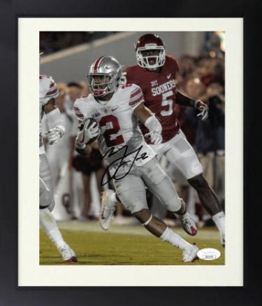 Marshon Lattimore Autographed Ohio State Buckeyes 8 x 10 Photograph Custom Framing #2- JSA - CTBL_f23979-Powers Sports Memorabilia
