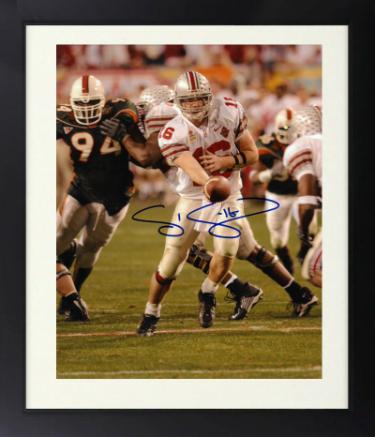 Craig Krenzel Autographed Ohio State Buckeyes Tostitos Fiesta Bowl 8 x 10 Photograph Custom Framing #16 (MVP)- COA-Powers Sports Memorabilia