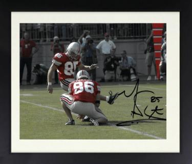 Mike Nugent Autographed Ohio State Buckeyes 8 x 10 Photograph Custom Framing #85 - COA-Powers Sports Memorabilia