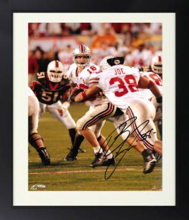 Brandon Joe Autographed Ohio State Buckeyes 8 x 10 Photograph Custom Framing #38 - COA-Powers Sports Memorabilia