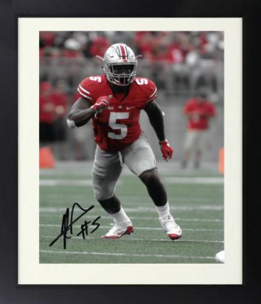 Raekwon McMillan Autographed Ohio State Buckeyes 8 x 10 Photograph Custom Framing #5- COA-Powers Sports Memorabilia