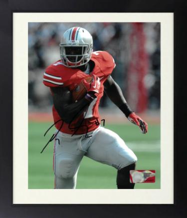 Rod Smith Autographed Ohio State Buckeyes NCAA Licensed 8 x 10 Photograph Custom Framing #7 - COA-Powers Sports Memorabilia