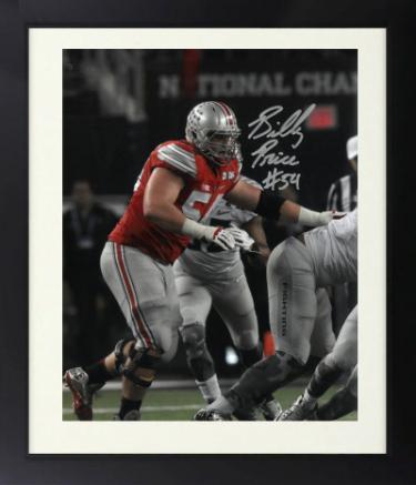 Billy Price Autographed Ohio State Buckeyes 8 x 10 Photograph #54 Custom Framing- COA-Powers Sports Memorabilia