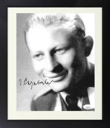 Jorg Czypionka Autographed WWII German ME-262 Luftwaffe Pilot Night Fighter 8 x 10 Photograph Custom Framing- JSA-Powers Sports Memorabilia