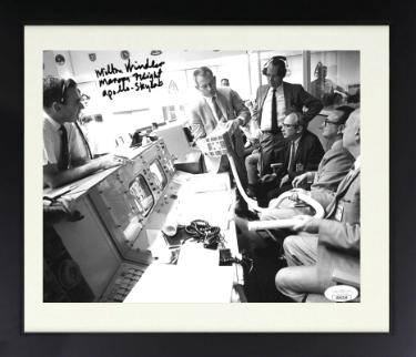 Milton Windler Autographed NASA Vintage B&W 8 x 10 Photograph Custom Framing Maroon Flight Apollo- Skylab- JSA #EE62150-Powers Sports Memorabilia
