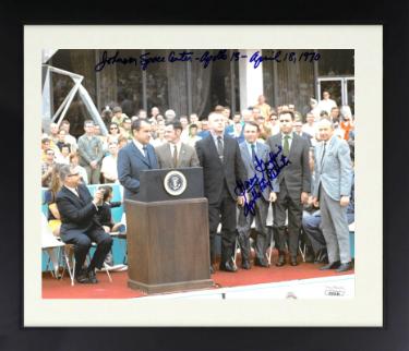 Gerald (Gerry) Griffin Autographed Apollo 13 Flight Director Color 8 x 10 Photograph Custom Framing Johnson Space Center- JSA #EE63195-Powers Sports Memorabilia