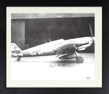 Kurt Schulze Autographed WWII German ME-109 Luftwaffe Pilot KG2 8 x 10 Photograph Custom Framing- JSA Hologram #EE63176-Powers Sports Memorabilia