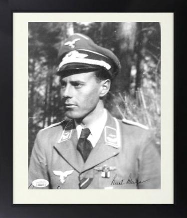 Kurt Schulze Autographed WWII German ME-109 Luftwaffe Pilot KG2 8 x 10 Photograph Custom Framing- JSA #EE63177-Powers Sports Memorabilia
