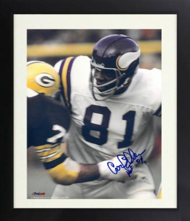 Carl Eller Autographed Minnesota Vikings NFL Licensed 8 x 10 Photograph HOF 04 Custom Framing- COA/Purple People Eaters-Powers Sports Memorabilia
