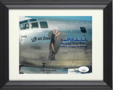 Russell Gackenbach Autographed WWII Hiroshima & Nagasaki 5x7 Photograph Custom Framing- JSA- Navigator Crew B-10/509th Composite Group-Powers Sports Memorabilia