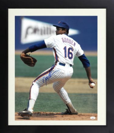 Doc/Dwight Gooden Autographed New York Mets 16 x 20 Photograph Custom Framing- JSA ('84 ROY/'96 No Hitter/CY)-Powers Sports Memorabilia