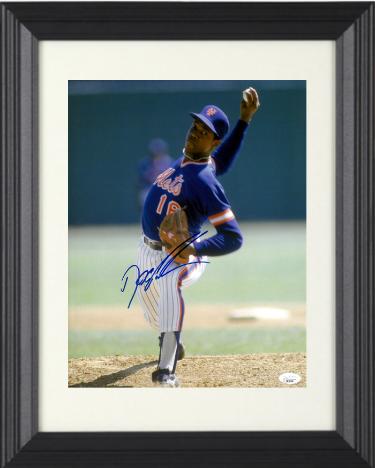 Doc/Dwight Gooden Autographed New York Mets 11 x 14 Photograph Custom Framing- JSA Holo (ROY/CY/NO-HITTER)-Powers Sports Memorabilia
