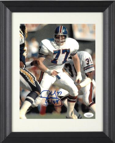 Karl Mecklenburg Autographed Denver Broncos 8 x 10 Photograph Phil 4:8 Custom Framing- JSA Authentic-Powers Sports Memorabilia