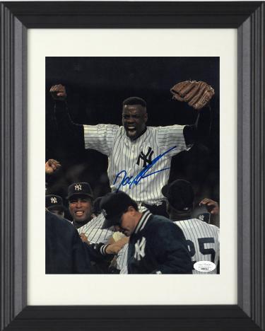 Dwight/Doc Gooden Autographed New York Yankees 8 x 10 Photograph Custom Framing- JSA Authentic (No-Hitter May 14, 1996)-Powers Sports Memorabilia