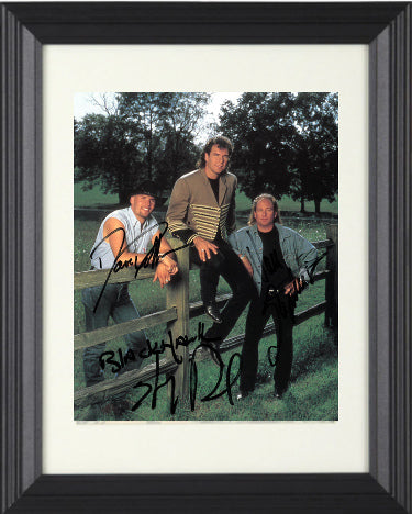 BlackHawk Band- Henry Paul/Van Stephenson/Dave Robbins Autographed 8 x 10 Photograph Custom Framing- JSA #EE57448-Powers Sports Memorabilia