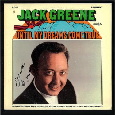 Jack Greene Autographed 1969 Until My Dreams Come True Album Cover/LP/Vinyl Record Custom Framing- JSA #GG08522-Powers Sports Memorabilia