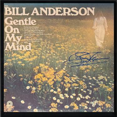 Bill Anderson Autographed 1968 Gentle on My Mind Album Cover/LP/Vinyl Record Custom Framing- JSA #GG08476-Powers Sports Memorabilia