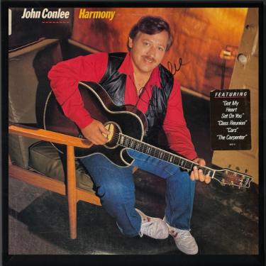 John Conlee Autographed 1986 Harmony Album Cover/LP/Vinyl Record Custom Framing- JSA #GG08489-Powers Sports Memorabilia