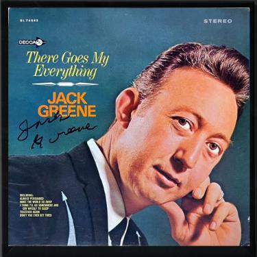 Jack Greene Autographed 1966 There Goes My Everything Decca Records Album Cover/LP/Vinyl Record Custom Framing- JSA #GG37616-Powers Sports Memorabilia