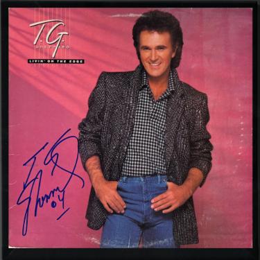 T.G. Sheppard Autographed 1985 Livin' on the Edge Album Cover/LP/Vinyl Record Custom Framing- JSA-Powers Sports Memorabilia