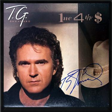 T.G. Sheppard Autographed 1987 One For The Money Album Cover/LP/Vinyl Record Custom Framing- JSA-Powers Sports Memorabilia