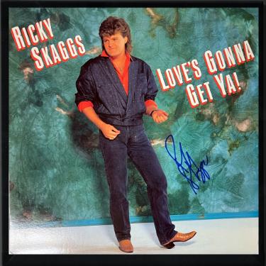 Ricky Skaggs Autographed 1986 Love's Gonna Get Ya! Album Cover/LP/Vinyl Record Custom Framing- JSA #GG08426-Powers Sports Memorabilia