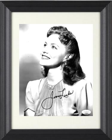 Joan Leslie Autographed Vintage B&W 8 x 10 Photograph Custom Framing- JSA #II11045-Powers Sports Memorabilia