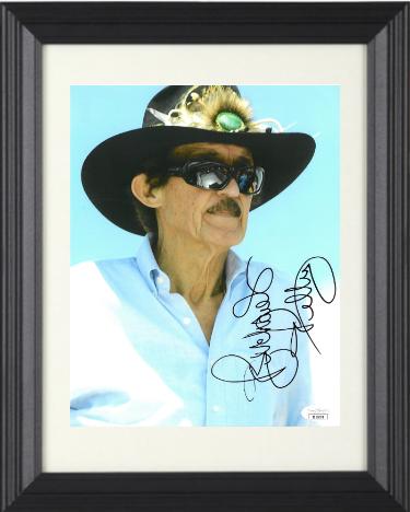 Richard Petty Autographed NASCAR 8 x 10 Photograph Custom Framing- JSA #II11051-Powers Sports Memorabilia
