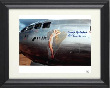 Russell Gackenbach Autographed WWII Hiroshima & Nagasaki 8 x 10 Photograph Navigator Custom Framing- Crew B-10 509th Composite Group-JSA #II-Powers Sports Memorabilia