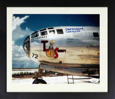 Jack Widowsky Autographed WWII Enola Gay/Hiroshima Color 8 x 10 Photograph Custom Framing- JSA #II11544- Top Secret Navigator/509th Composit-Powers Sports Memorabilia