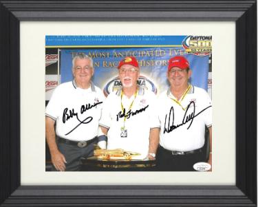 The Alabama Gang- Bobby Allison/Donnie Allison/Red Farmer Autographed NASCAR 8 x 10 Photograph Custom Framing- JSA #II11548-Powers Sports Memorabilia