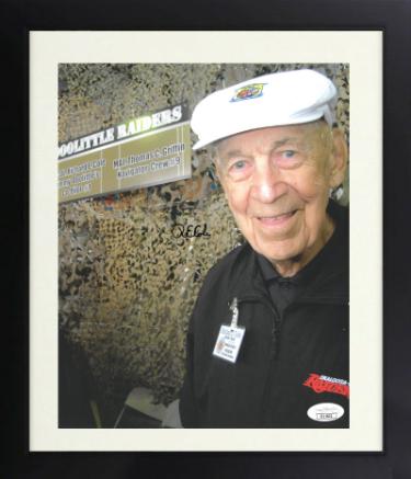 R.E. (Richard) Cole Autographed Doolittle Raiders WWII Weekend 8 x 10 Photograph Custom Framing- JSA (Jimmy Doolittle Co-Pilot)-Powers Sports Memorabilia