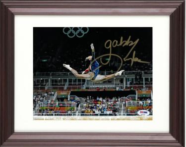 Gabby Douglas Autographed 2016 Rio Olympics Gymnastic 8 x 10 Photograph Custom Framing- PSA ITP (Team USA/Gold Medalist) - CTBL_m28031-Powers Sports Memorabilia