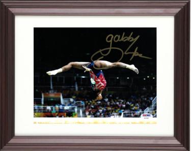 Gabby Douglas Autographed 2016 Rio Olympics Gymnastic 8 x 10 Photograph Custom Framing- PSA ITP (Team USA/Gold Medalist) - CTBL_m28032-Powers Sports Memorabilia