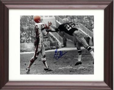 Gary Collins Autographed Cleveland Browns Spotlight 8 x 10 Photograph Custom Framing (1964 NFL Champs MVP) - COA-Powers Sports Memorabilia