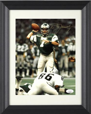 Ron Jaworski Autographed Philadelphia Eagles NFL 8 x 10 Photograph #7 Custom Framing- JSA Authentic (gold sig)-Powers Sports Memorabilia
