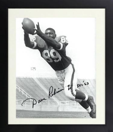 Dave Robinson Autographed Penn State Nittany Lions Vintage B&W 8 x 10 Photograph Custom Framing #89 PSU '63-Powers Sports Memorabilia