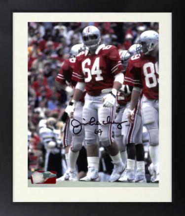 Jim Lachey Autographed Ohio State Buckeyes 8 x 10 NCAA Licensed Photograph Custom Framing #64 - COA-Powers Sports Memorabilia